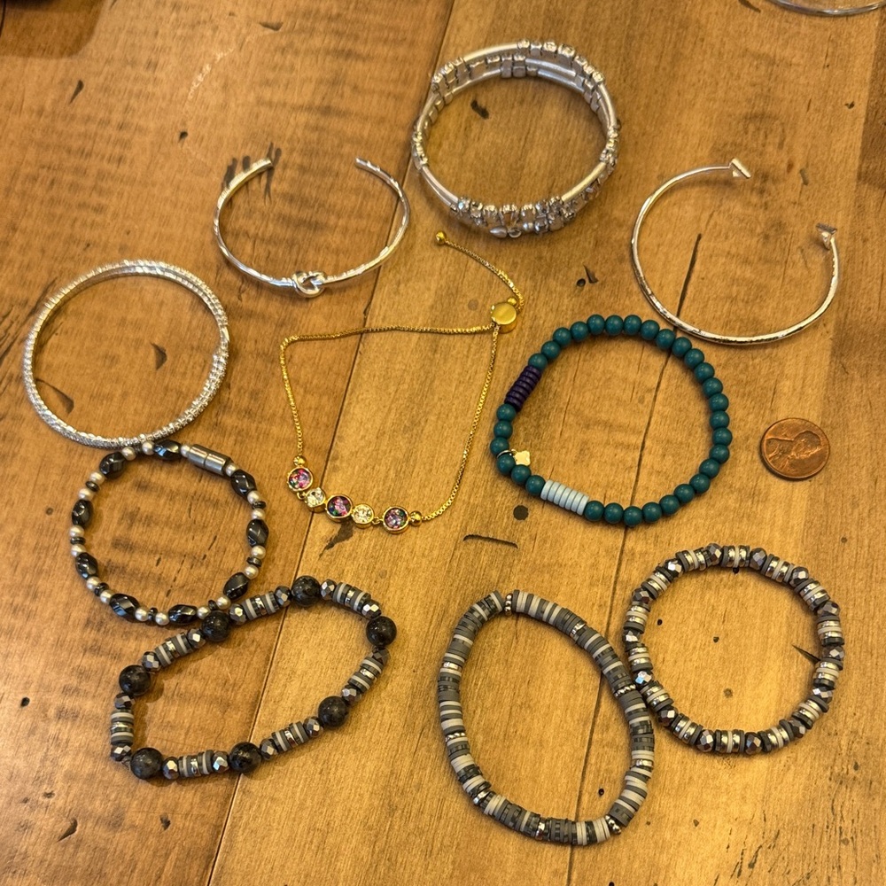 Elegant Silver and Gold Women's bracelet Set